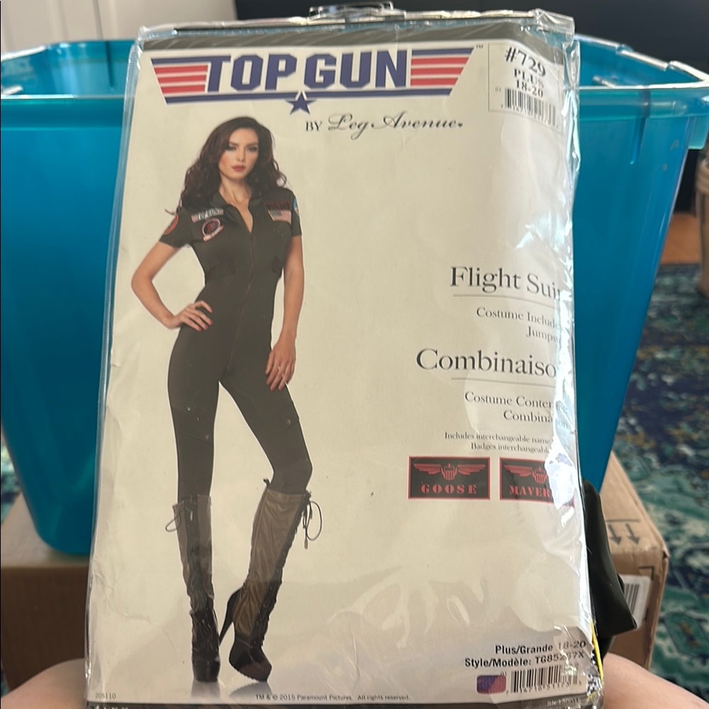 Top Gun Black Flight Suit Jumpsuit by Leg Avenue